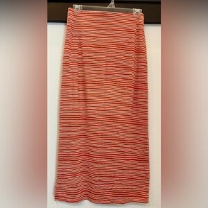 LOFT Vibrant Striped Maxi Skirt